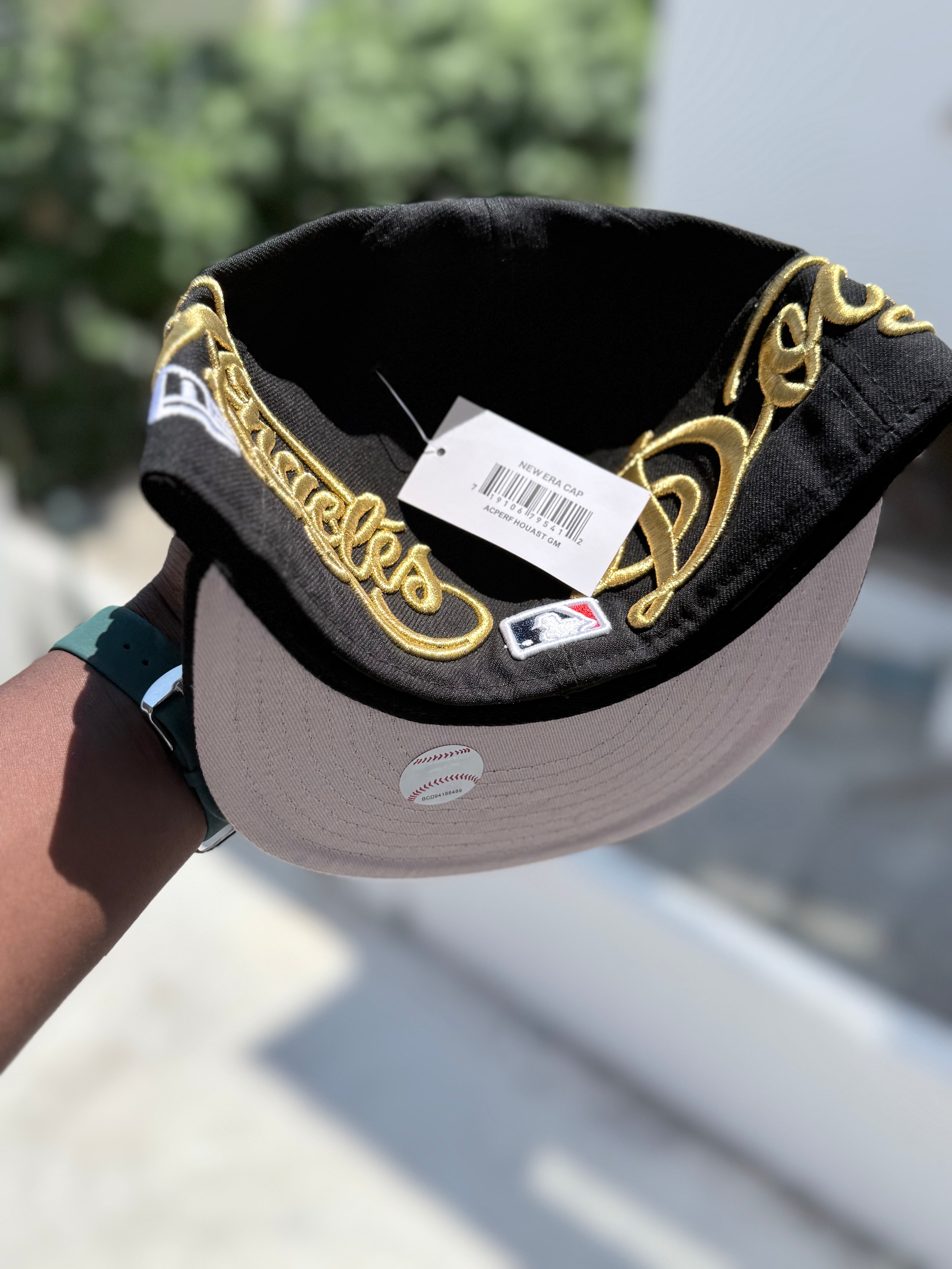 Los Angeles Dodgers Black Gold Script