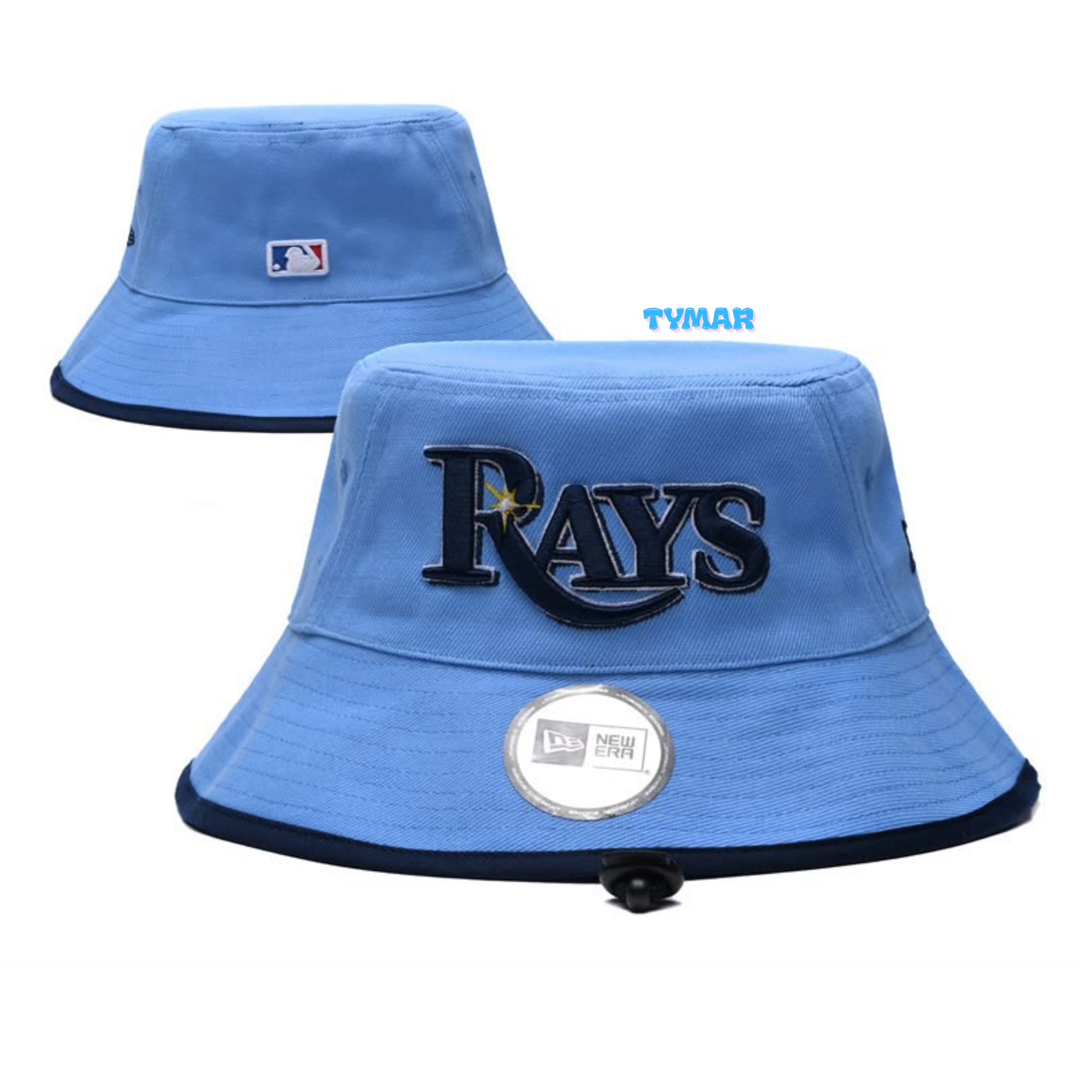 New Era Tampa Bay Rays "Columbia Blue" Drawstring Bucket Hat