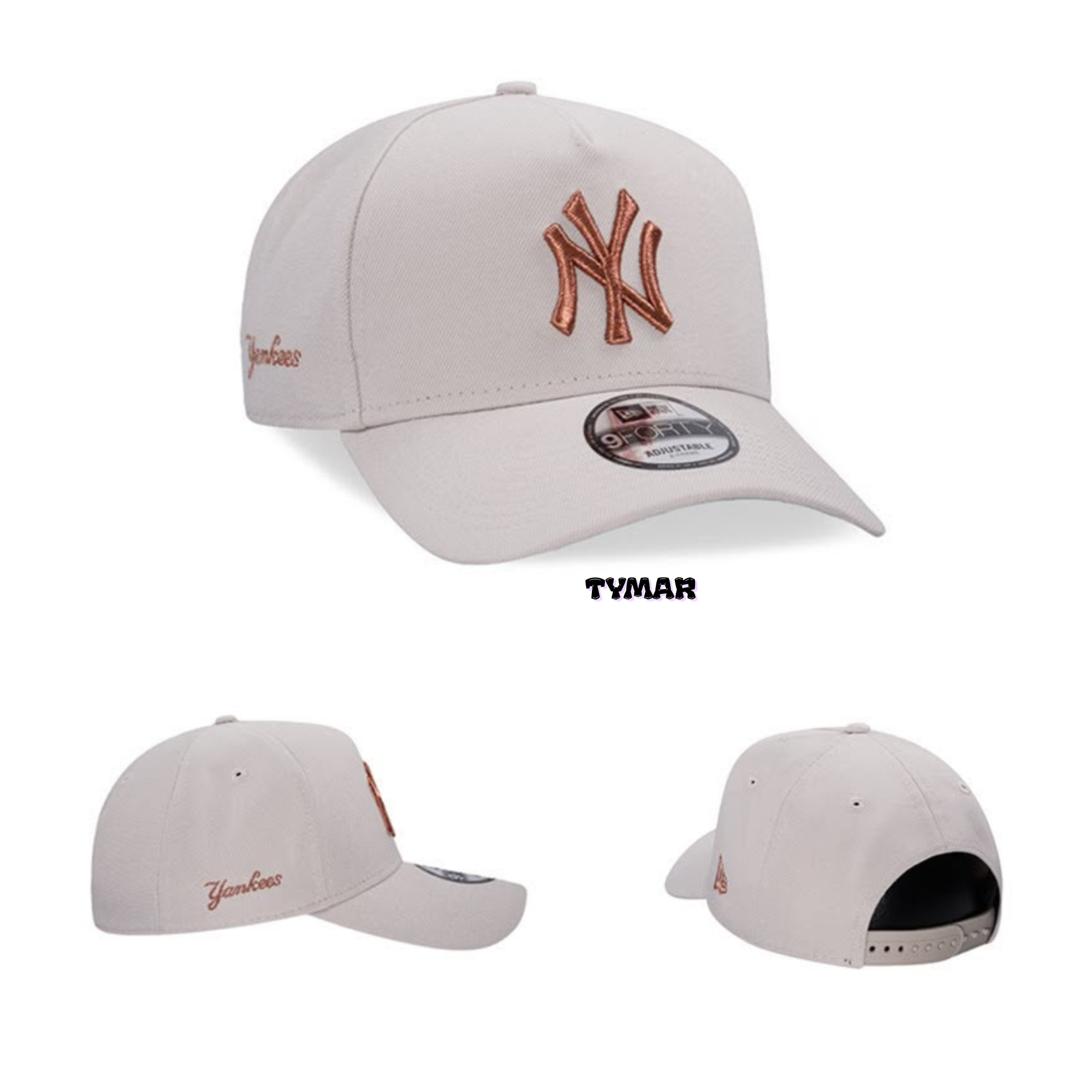 New Era NY Yankees "Rose Gold Metallic" 9FORTY A-Frame