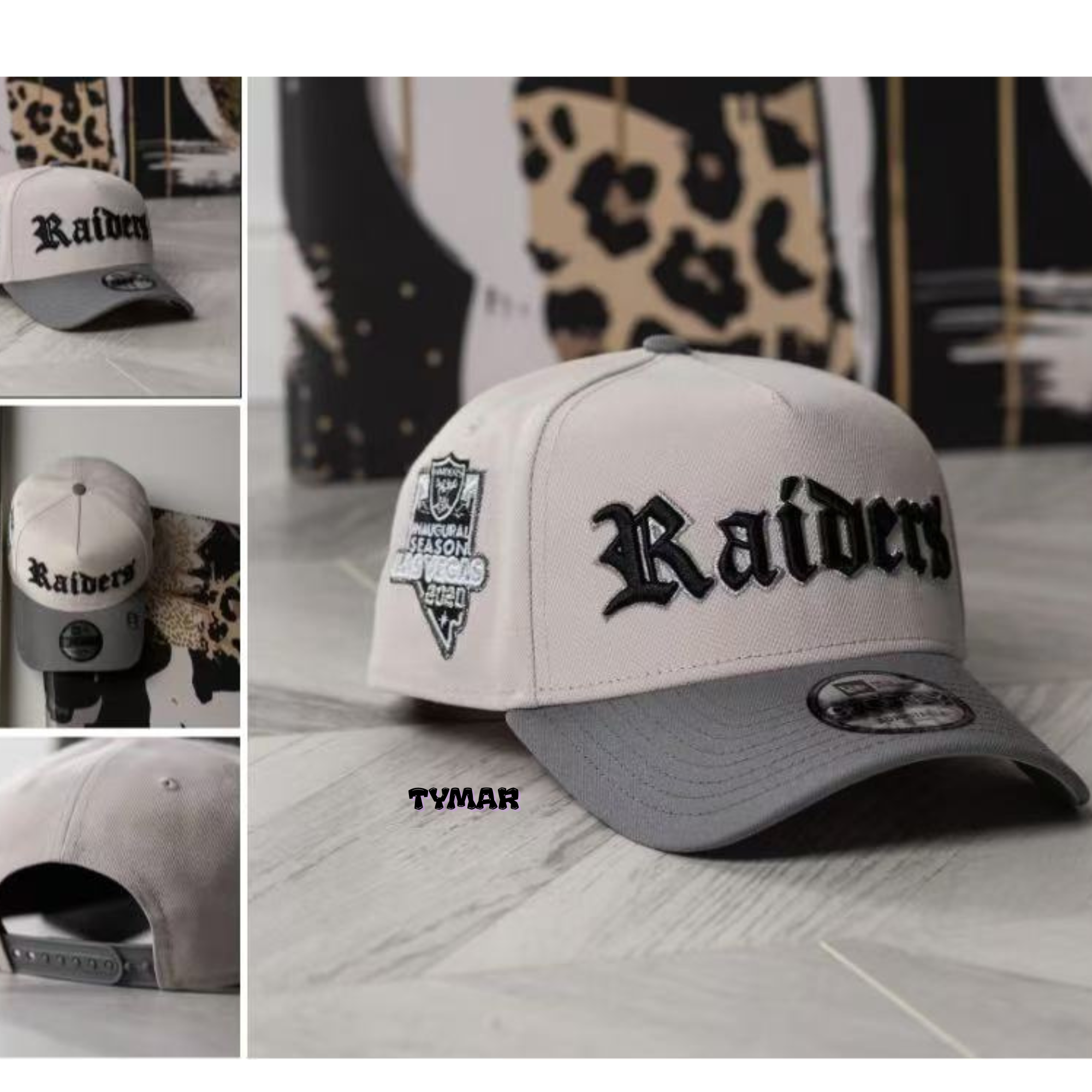 Las Vegas Raiders Inaugural Season 9FORTY A-Frame Snapback Hat.
