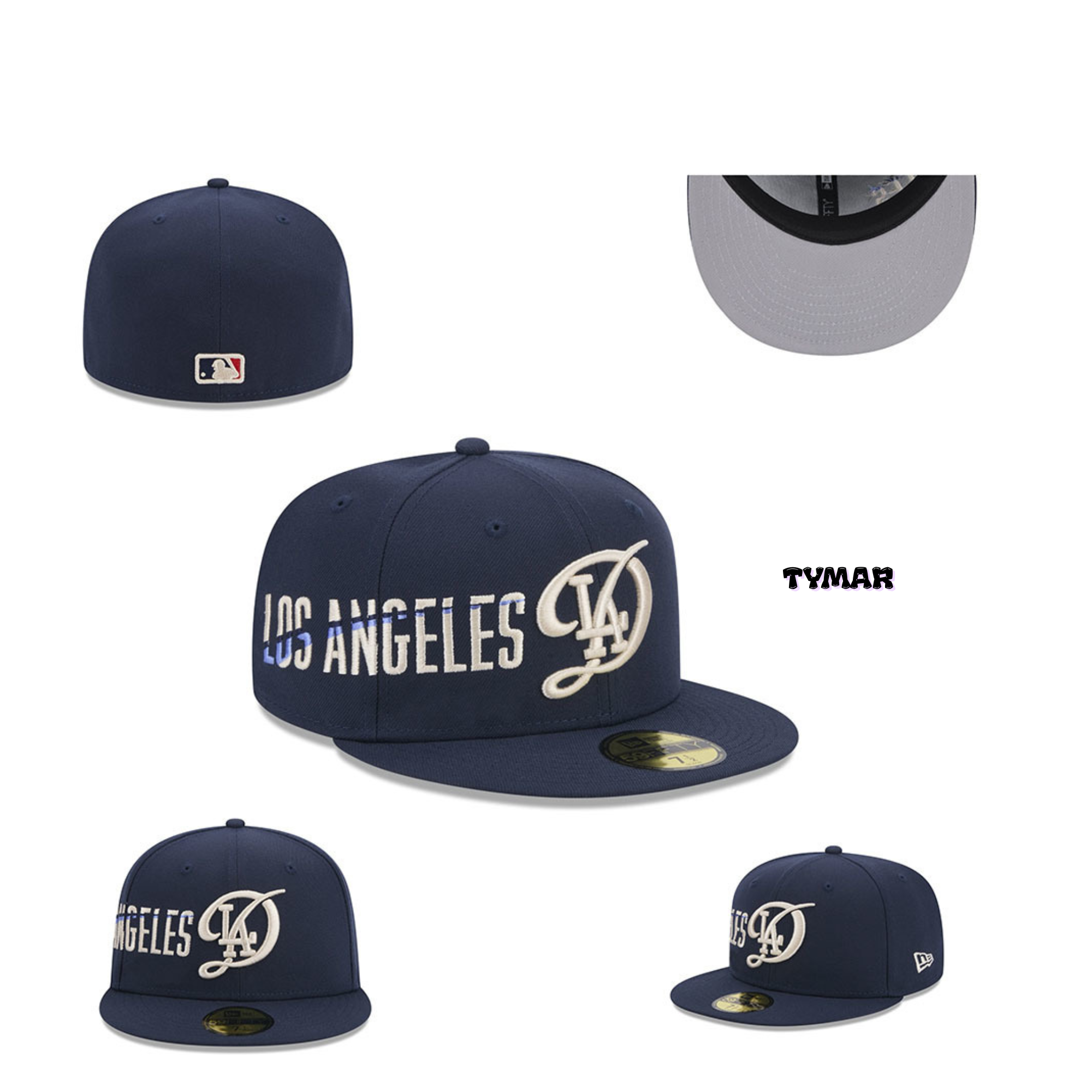Los Angeles Dodgers Big Script 59FIFTY Fitted Hat.
