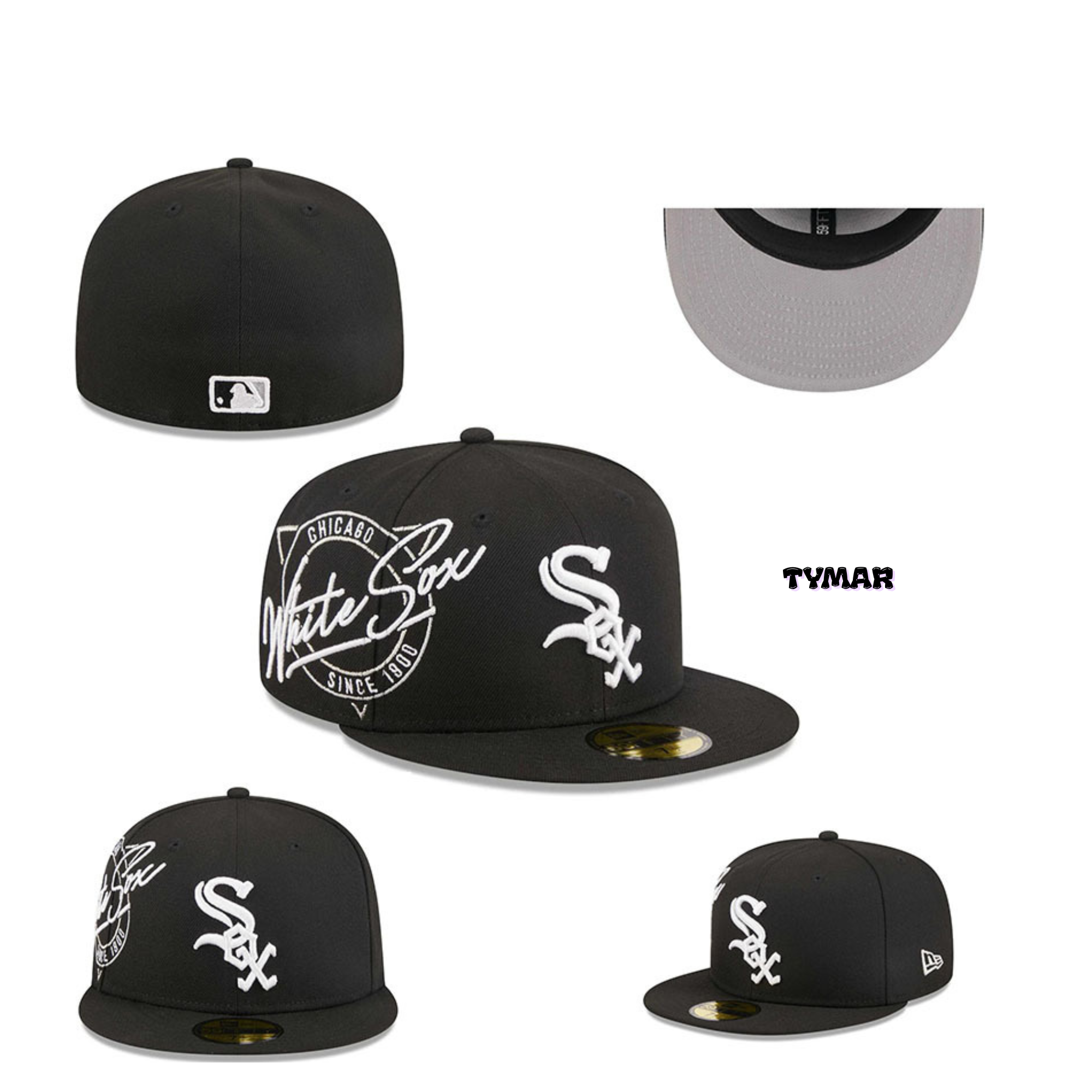 Chicago White Sox Big Script 59FIFTY Fitted Hat.